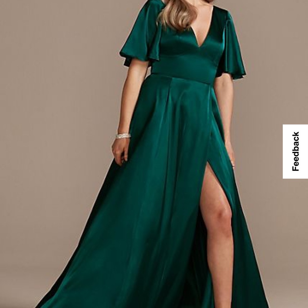 Tall Charmeuse Flutter-Sleeve Bridesmaid Dress
David’s Bridal